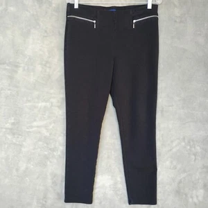 Simply Styled Womans Size L Large Black Stretch Leggings Zipper Pockets - Picture 1 of 11