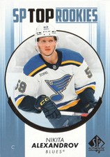 2022-23 SP Authentic Hockey Top Rookies Blue #TR-44 Nikita Alexandrov