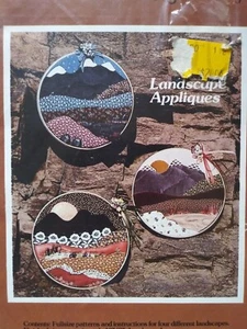 Quilt Pattern: Landscape Patchwork Applique, 10" round (Q473) - Picture 1 of 3