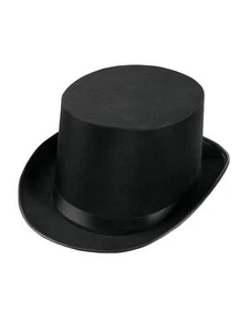 Dlx Satin Top Hat-Black - Picture 1 of 1