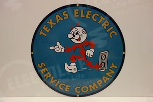 Reddy Kilowatt 23 7/8" TEXAS LARGE ELECTRIC DIE CUT HEAVY-GREAT ELECTRICIAN GIFT - Picture 1 of 3