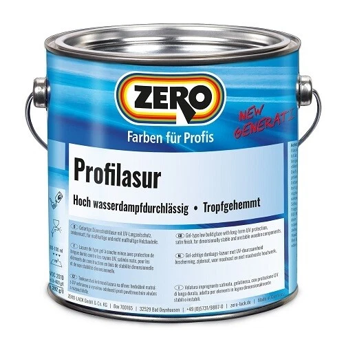 ZERO Profilasur, Dünnschichtlasur, Holzlasur, seidenmatt, 2,5 Liter RAL Farbtöne - Bild 1 von 1