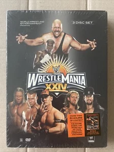 WWE - Wrestlemania XXIV (DVD, 2008, 3-Disc Set) w/ Bonus Mini Book. New Sealed - Picture 1 of 2