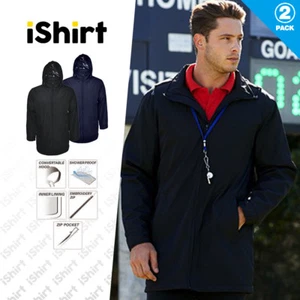2PC X MENS COACH JACKET 100% POLYESTER SHOWER PROOF QUILTED SATIN LINING JACKET - Picture 1 of 5