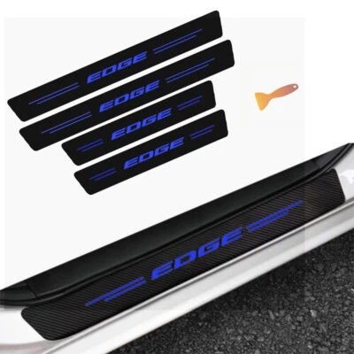 New Car Door Sill Plate Protector Step Leather Stickers Trim For Ford Edge 07-23 Foto 1 de 4