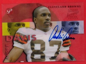 Andre Davis 2002 Topps Pristine Autographs #PAD Clevland Browns Auto Rookie