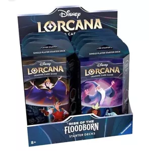 Disney Lorcana - Rise of the Floodborn - 8 cubiertas de inicio - ¡Estuche de exhibición sellado! - Imagen 1 de 3