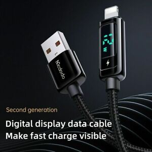 Mcdodo USB Cable Data Cord Fast Charging LED Display For iPhone 