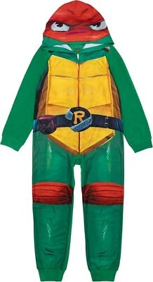 Disfraz de Tortuga Ninja Adolescente Mutante Rafael Pijama con Capucha Polar para Dormir Foto 1 de 3