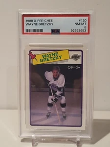 1988-89 O-Pee-Chee Wayne Gretzky #120 PSA 8 Los Angeles Kings HOF - Picture 1 of 2