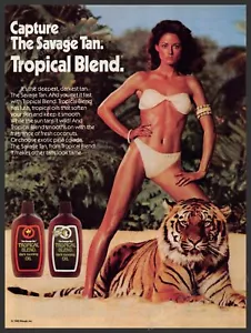 Pubblicità Stampa Miscela Tropicale Anni 80 1983 "Cattura l'abbronzatura selvaggia" Tigre - Foto 1 di 1