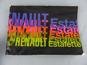 Mode d'emploi RENAULT ESTAFETTE de 1977 notice d'entretien manuel d'utilisation - Imagen 1 de 1