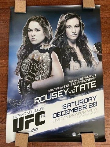 Official UFC 168 Limited Edition Poster, Ronda Rousey, Miesha Tate, 27x39 Cover
