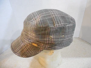 Mütze Kappe Marke Roots kariert OS/TU einseitig elastisch Baumwolle. Leicht getragen - Bild 1 von 8