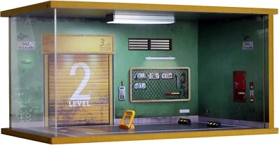 1:18 Car Garage Display Case with Clear Acrylic Cover and LED Lighting for Die-C - Image 1 of 4