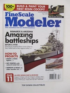 Fine Scale Modeler Magazine September 2010 Bismarck & Arizona Battleships - Imagen 1 de 2