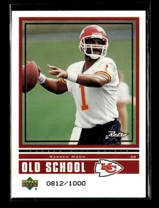 Lote Warren Moon Charlie 1999 Upper Deck Retro Old School New School #d/1000 - Imagen 1 de 2