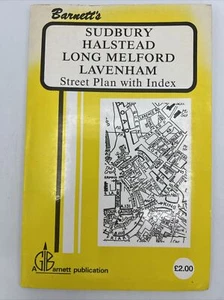 Barnetts britische Karte Sudbury Halstead langer Melford Lavenham Straßenplanindex - Bild 1 von 11