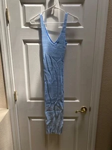 Women NWOT "STAUD" powder blue /white trim,sleeveless slip sundress. Size XS - Picture 1 of 1