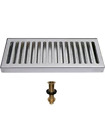 Flush Mount Drip Tray 12' X 5' X 3/4' with Drain - Counter or Surface Mount