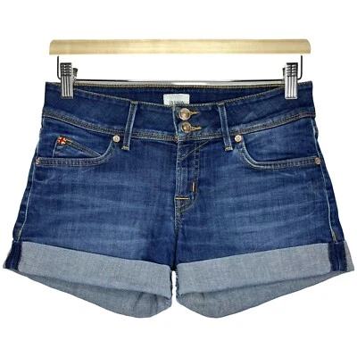 Hudson Croxley Mid Thigh Short Womens 25 Dark Blue Low-Rise Stretch Cuffed - Image 1 of 4