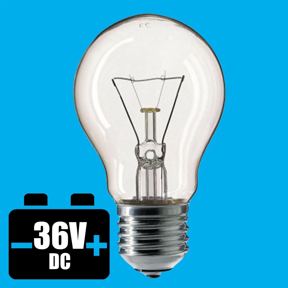 10x 60W 36V Low Voltage GLS Clear Dimmable ES E27 Edison Screw Light Bulb Lamp - Image 1 of 1