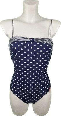 Lidea Badeanzug Größe 36 B Cup Bademode Blau Weiß Schwimmanzug Badebekleidung - Bild 1 von 4