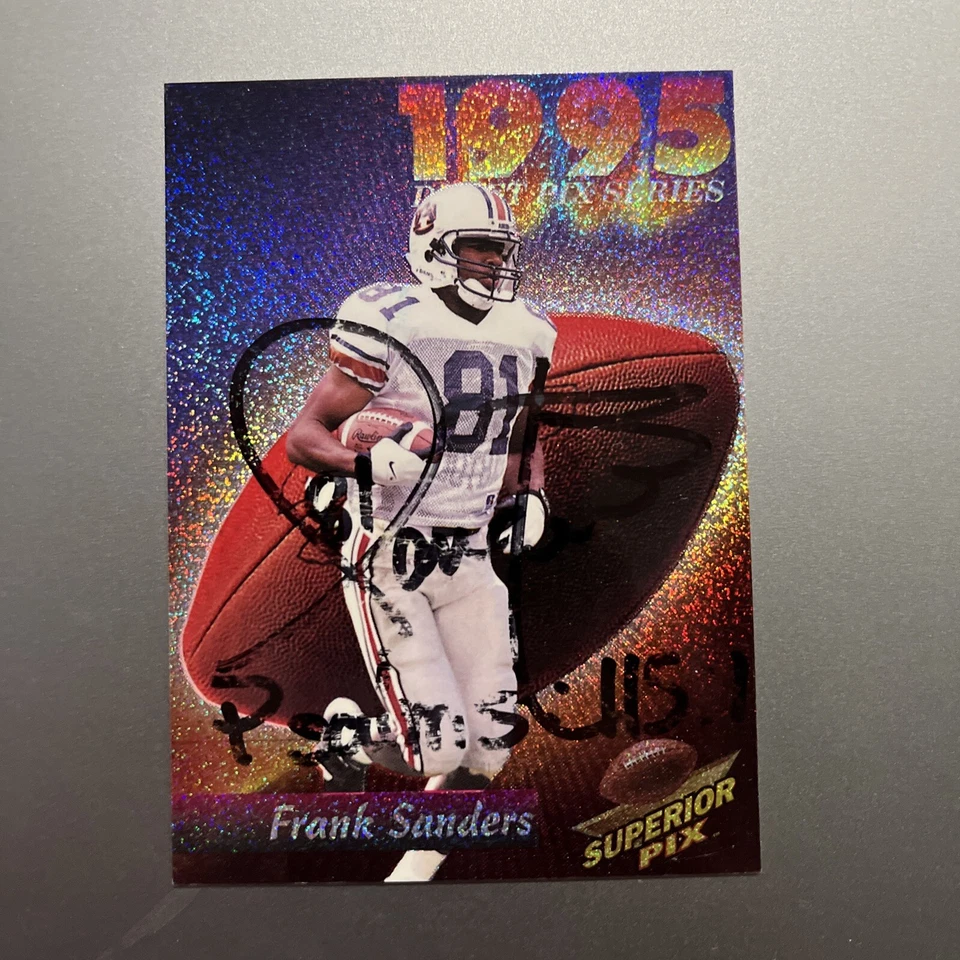 FRANK SANDERS 1995 SUPERIOR PIX AUTOGRAPHED SIGNED AUTO FOOTBALL CARD - Image 1 of 1