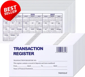24 PIEZAS Registros de Cheques para Chequera Personal, Registro de Chequera Fácil de Leer - Imagen 1 de 12