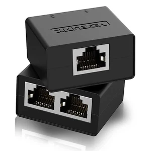 2 pz.Splitter Ethernet da 1 a 2, Sdoppiatore Cavo Lan RJ45 Femmina Femmina CAT6 - Foto 1 di 2