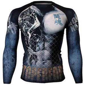 BTOPERFORM [FX-113] Skin Tight Compression Under Base layer Rash guard MMA Gym - Picture 1 of 6