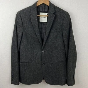 Ben Sherman Jacket Blazer Sport Herringbone Single Breasted Graphite Gray SZ S - Picture 1 of 11
