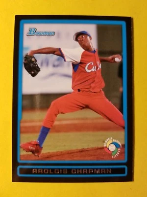 AROLDIS CHAPMAN * RC ROOKIE #BW12 CINCINNATI REDS * 2009 BOWMAN MLB BASEBALL - Image 1 of 3