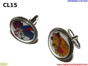 steampunk cufflinks silver Dastardly & Muttley Wacky Races cult TV cartoon #CL15 - Picture 1 of 5