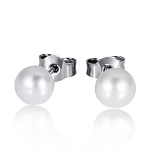 Pendientes Goldmaid Pendientes Pendientes Plata de Ley 925 Cuentas Agua Dulce 6,5-7mm - Imagen 1 de 4