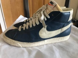 NIKE Men’s HIGHTOPS Blazer MID Blue UK 7.5 US 8.5 EUR 42 In Good Condition - Picture 1 of 11