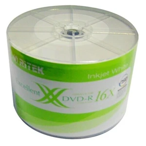 50 x Ritek Blank DVD-R media 16X 4.7GB Full Hub Printable DVD -R discs - Bild 1 von 3
