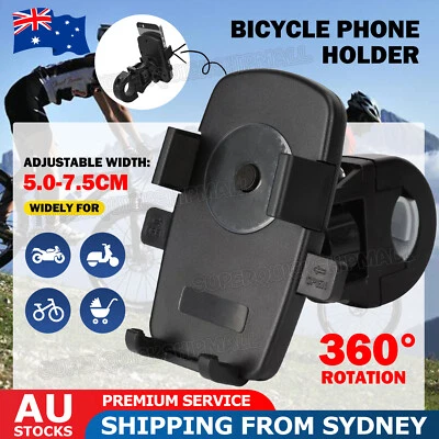 360° Rotation Mobile Phone Holder Handlebar Mount for Motorcycle Bicycle Bike AU - image 1 of 4