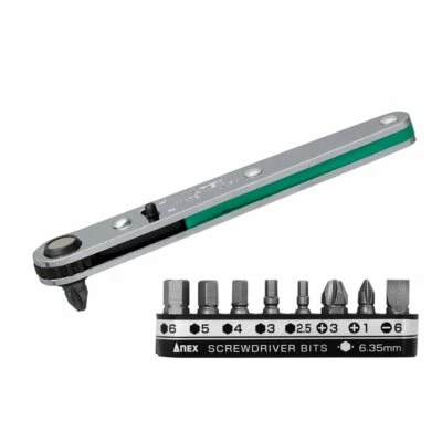 Annex (ANEX) straight-type offset ratchet screwdriver bit 9 pcs No  Japan - Image 1 of 4