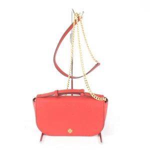 Tory Burch Shoulder Bag Leather Red - Picture 1 of 9