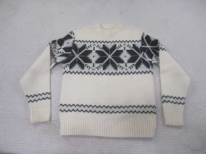 Vintage Herren Store Pullover Medium Beige Rundhals Langarm Wintuke Sears - Bild 1 von 9