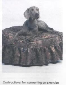 ANGEL BABY DESIGNS PATTERN-DOG OTTOMAN-Convert an Exercise Trampoline-Slip Cover - Picture 1 of 1