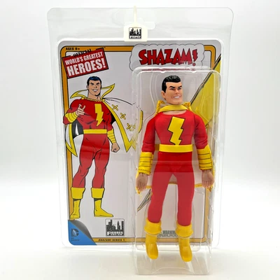 DC Comics Shazam! Figura de Acción Serie CAPTAIN MARVEL 8" Retro Estilo Mego • NUEVA Foto 1 de 4