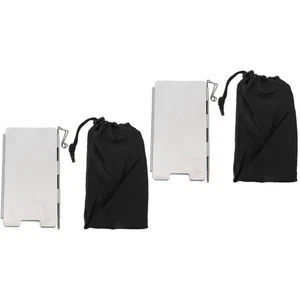 2 Juegos Deflector de Parabrisas para Cocina Exterior Camping Parabrisas Plegable - Imagen 1 de 12