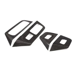 Real Carbon Fiber Window Lift Switch Panel Cover for Porsche Cayenne 2019-2023 - Picture 1 of 3