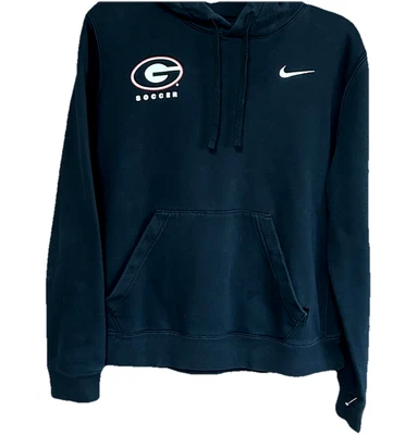 Women’s Nike Sz L Georgia Bulldogs Soccer Logo Black Pullover Hoodie Sweatshirt - Image 1 of 4