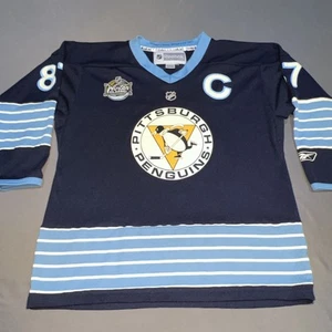 Camiseta Reebok Pittsburgh Penguins Juvenil L/XL Azul 87 Sidney Crosby -4187 - Imagen 1 de 19