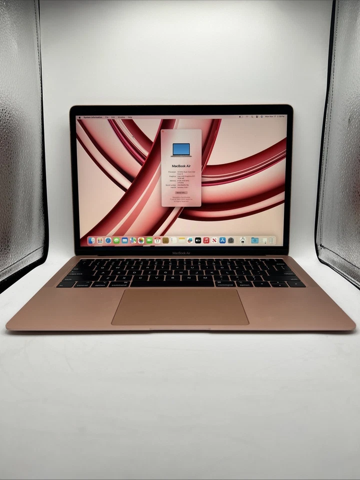2019 MacBook Air 13 Rose Gold 1.6 GHz Intel Core i5 8GB 128GB - Good! - Image 1 of 4