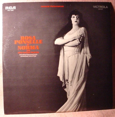 Rosa Ponselle Near Mint Mono Lp - Ponselle As Norma - RCA Victor Records 1970 - Image 1 of 3
