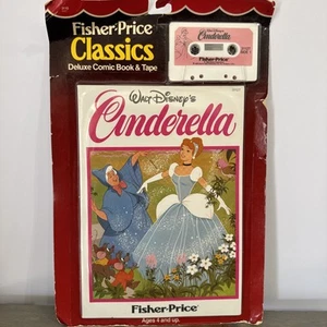 Rare Disney Cinderella Fisher Price 1985 Comic Book And Tape Factory Sealed - Picture 1 of 18